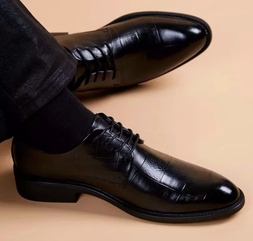Men’s Genuine Leather Black Formal Dress Shoes