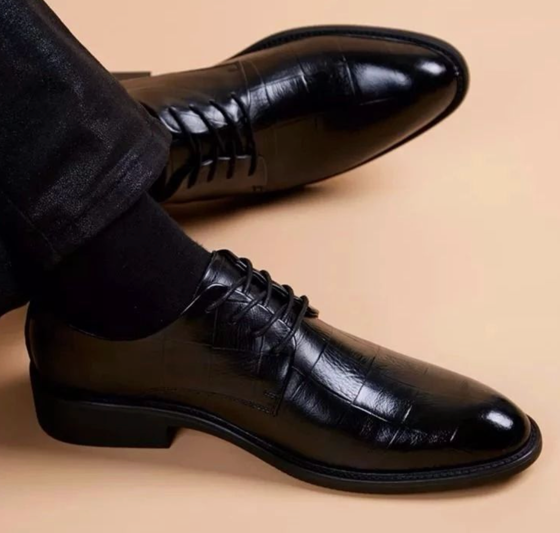 Men’s Genuine Leather Black Formal Dress Shoes