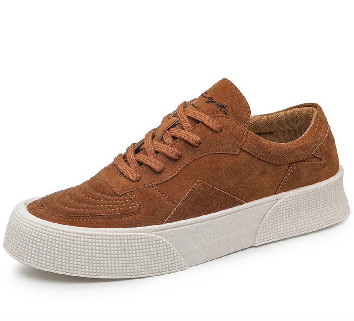 Men’s Suede Leather Casual Sneakers – Retro Black Loafers