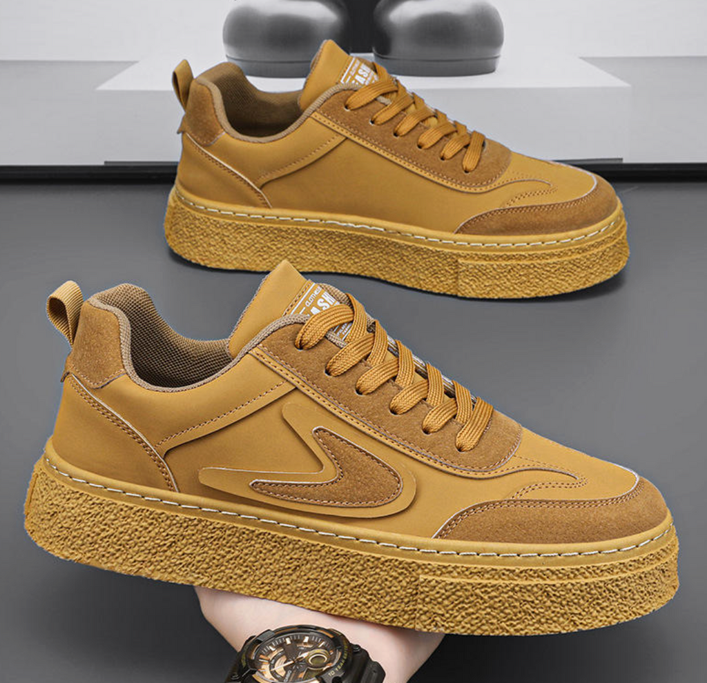 Men’s Thick-Sole Waterproof Casual Shoes – Anti-Slip Sports Sneakers