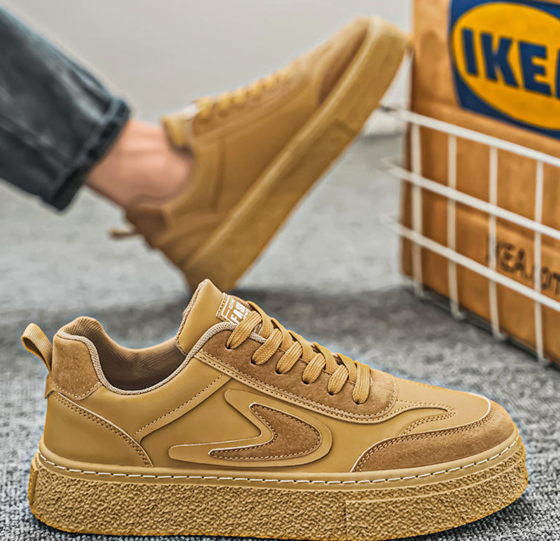 Men’s Thick-Sole Waterproof Casual Shoes – Anti-Slip Sports Sneakers