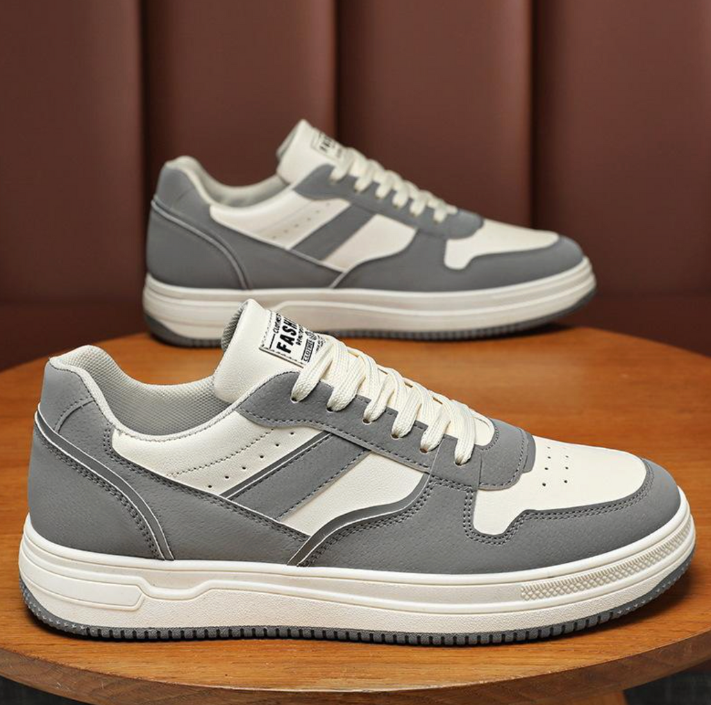 Men’s Breathable White Casual Sneakers – Modern Everyday Shoes