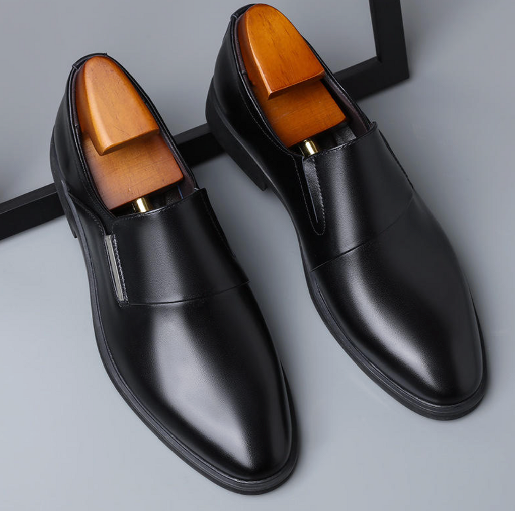 Men’s British-Style Formal Leather Shoes – Elevated Business Dress Shoes