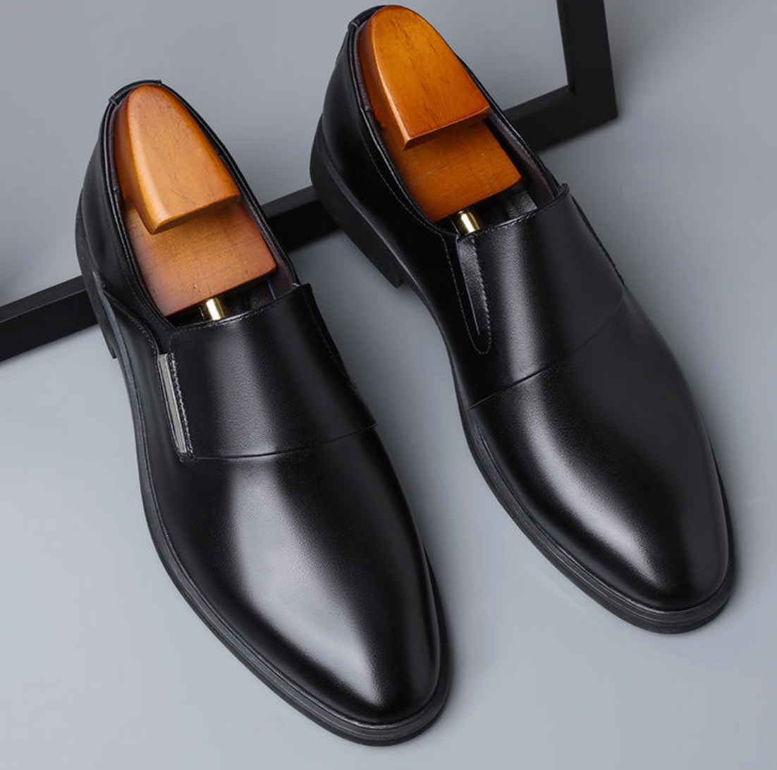 Men’s British-Style Formal Leather Shoes – Elevated Business Dress Shoes