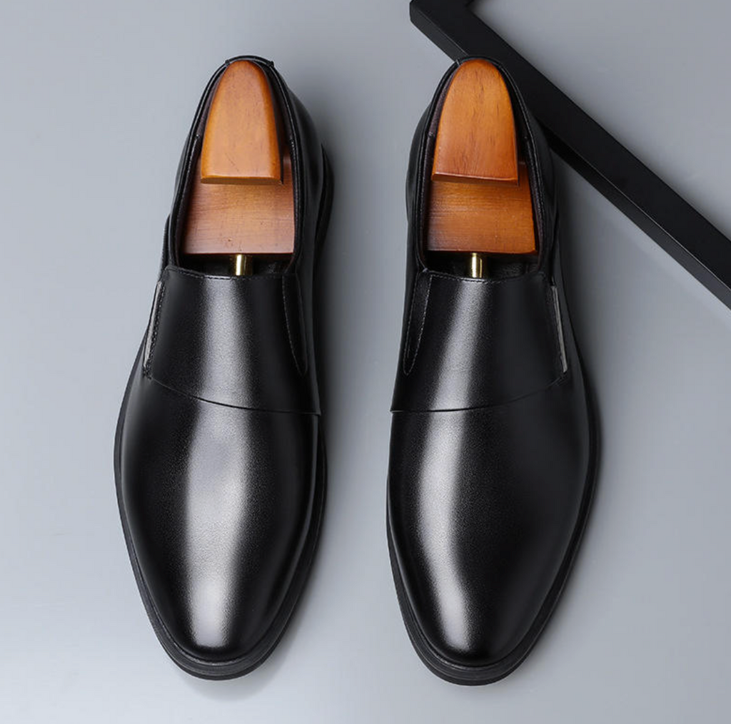 Men’s British-Style Formal Leather Shoes – Elevated Business Dress Shoes