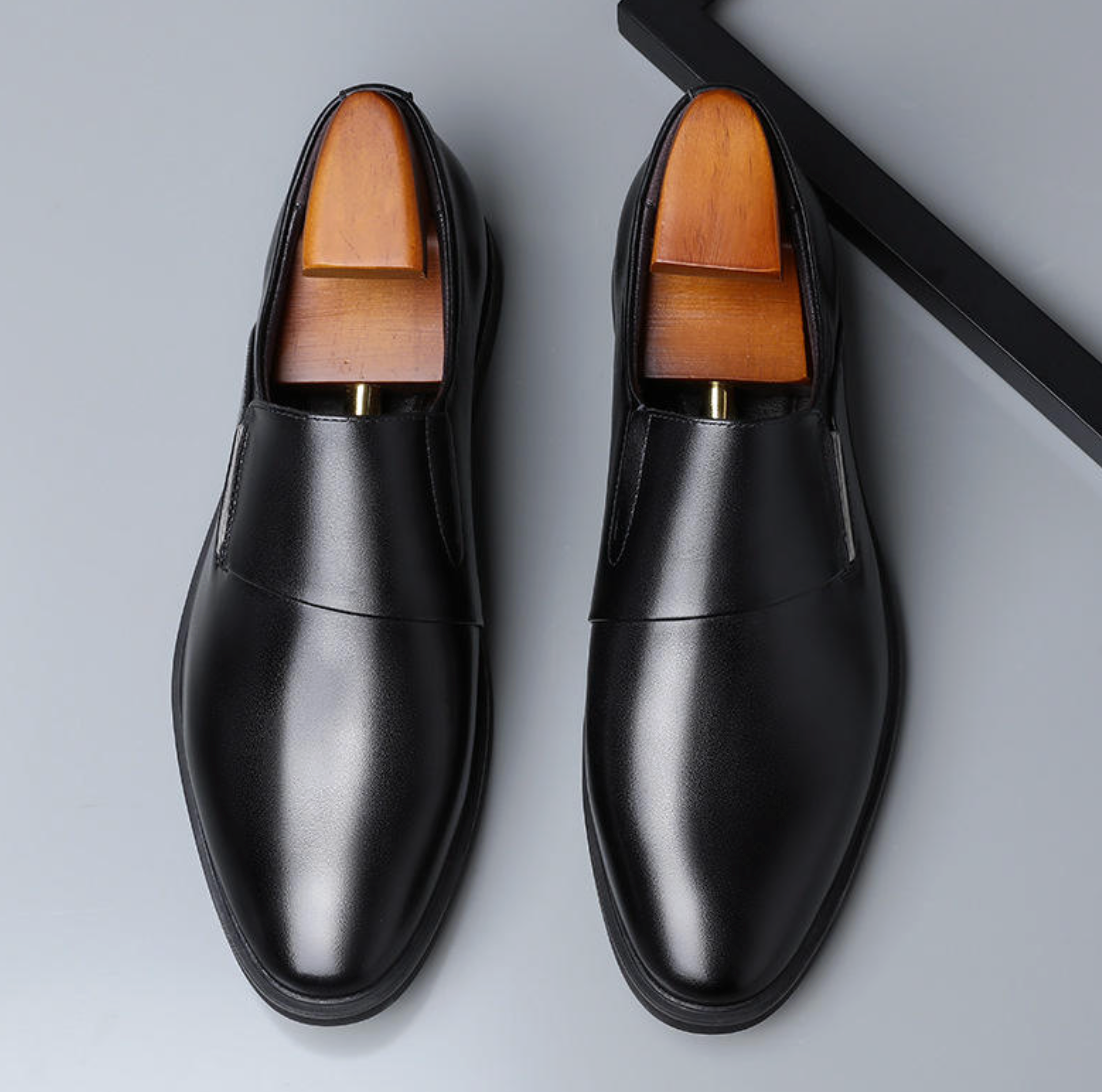 Men’s British-Style Formal Leather Shoes – Elevated Business Dress Shoes