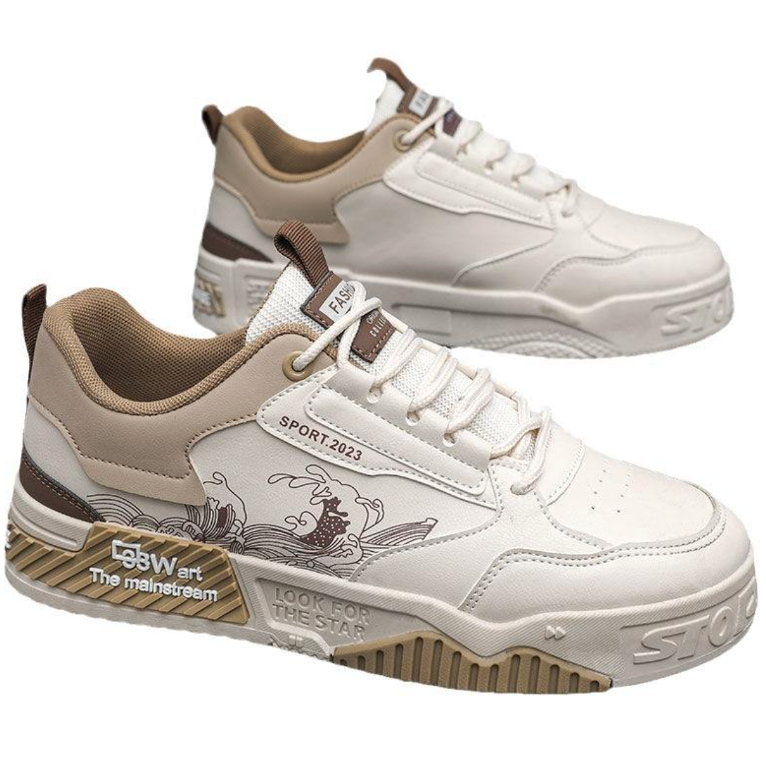 Men’s High-Top Skateboarding Shoes – Height-Increasing Casual Sports Sneakers